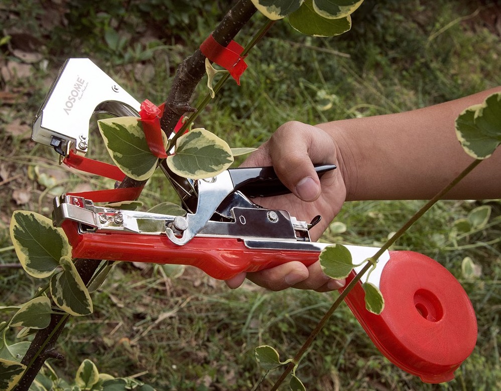 atadora de mano, grapadora de plantas,   herramienta para atar viña, maquina para atar tomates