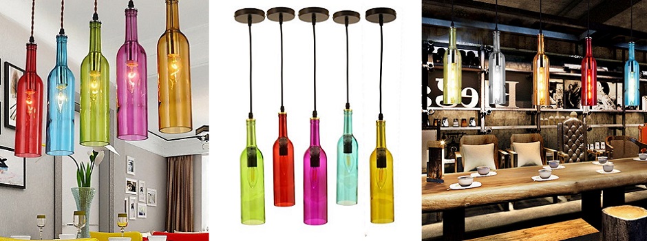 lampara botella led, lámparas de botellas de vidrio, lámparas de botellas de vino, lamparas de botellas de cristal, lamparas de botellas colgantes