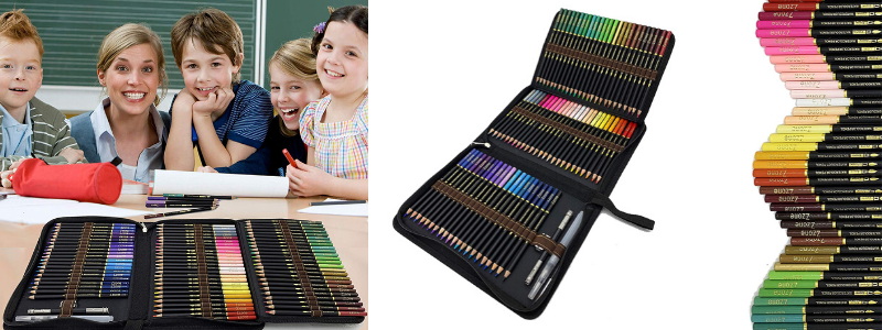 estuche de colores faber Castell, estuche de colores prismacolor, estuche con separador de lápices, estuche prisma color 